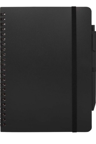Thalaasa A5 ocean-bound hard cover notebook with ballpoint pen (black ink) - EgotierPro 107901