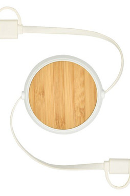 Chechia 5-in-1 recycled plastic 100 cm retractable data sync and 45W fast charge cable - EgotierPro 124419