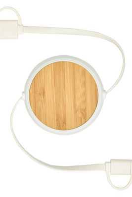 Chechia 5-in-1 recycled plastic 100 cm retractable data sync and 45W fast charge cable - EgotierPro 124419