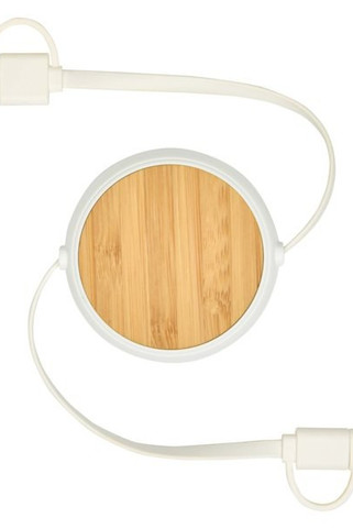 Chechia 5-in-1 recycled plastic 100 cm retractable data sync and 45W fast charge cable - EgotierPro 124419