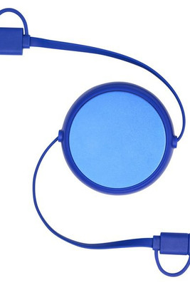 Alasia 5-in-1 100 cm recycled plastic and aluminium retractable data sync and 45W fast charge cable - EgotierPro 124420