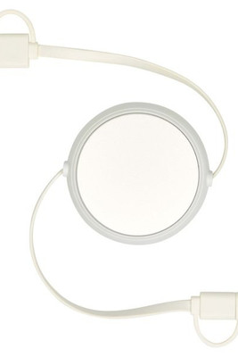 Alasia 5-in-1 100 cm recycled plastic and aluminium retractable data sync and 45W fast charge cable - EgotierPro 124420