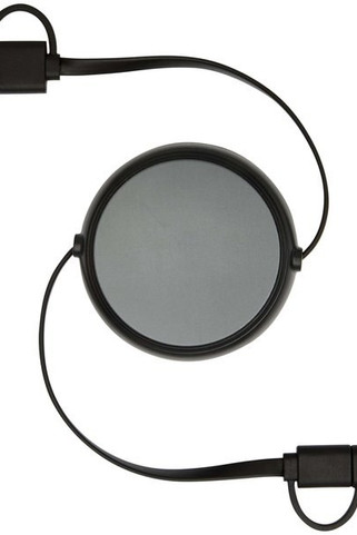 Alasia 5-in-1 100 cm recycled plastic and aluminium retractable data sync and 45W fast charge cable - EgotierPro 124420