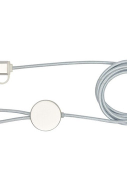 Alasia 5-in-1 recycled aluminium and plastic 150 cm data sync and 27W fast charge cable - EgotierPro 124425