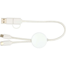 PF Concept 124427 - Cavo 5-in-1 in plastica riciclata da 30 cm per la sincronizzazione dei dati e la ricarica rapida da 27 W Citala