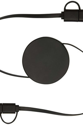 Citala 5-in-1 recycled plastic 90 cm retractable data sync and 40W fast charge cable - EgotierPro 124430