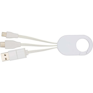 Troop 4-in-1 recycled plastic charging cable - EgotierPro 124435