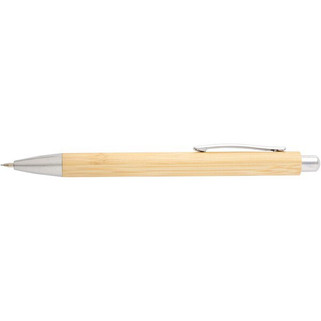 Oblys bamboo ballpoint pen and mechanical pencil set (black ink) - EgotierPro 107976