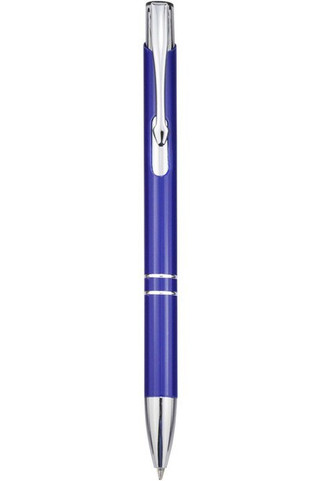 Stylo bille en aluminium recyclé Moneta (encre bleue) - EgotierPro 107984