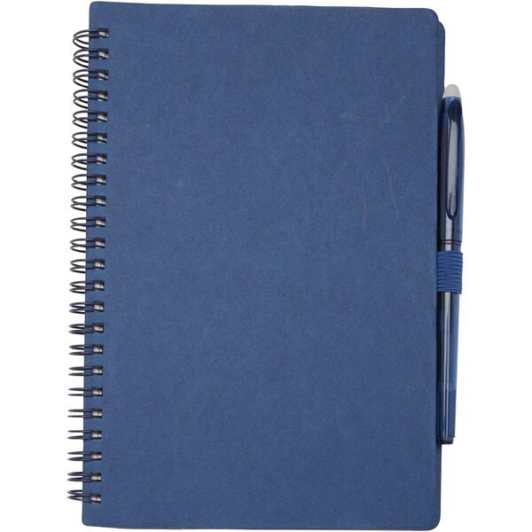 Slate A5 reusable hard cover notebook and pen set (black ink) - EgotierPro 107986