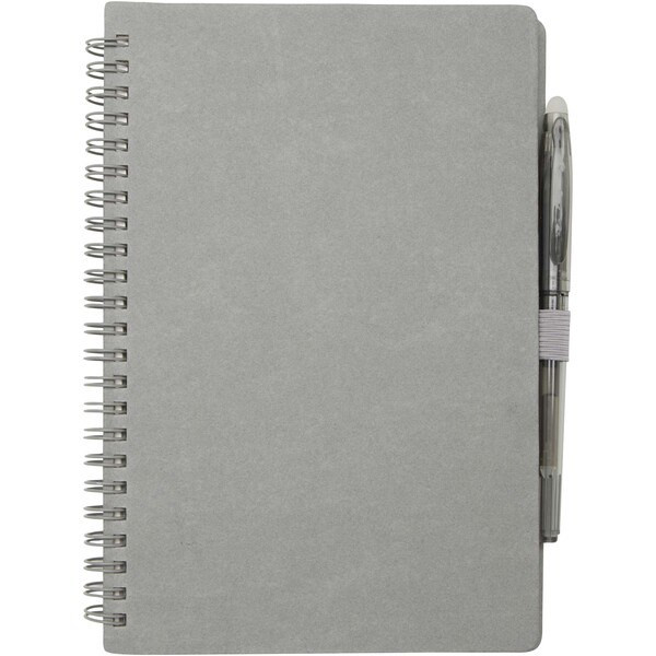 Slate A5 reusable hard cover notebook and pen set (black ink) - EgotierPro 107986