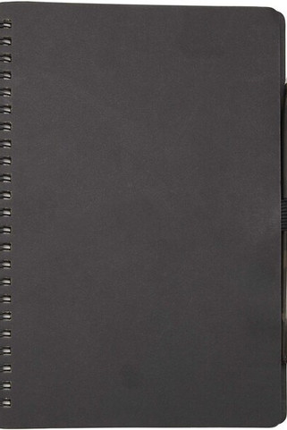 Carnet A5 à couverture souple réutilisable et parure de stylos Slate (encre noire) - EgotierPro 107986