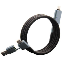 SCX.design 2PX169 - SCX.design C52 4 in 1 rPET magnetische ultrasnelle oplaadkabel van 100 W 
