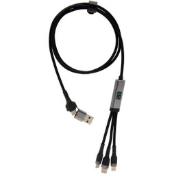 SCX.design 2PX171 - SCX.design C53 5 in 1 rPET ultrasnelle oplaadkabel van 100 W