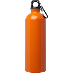 PF Concept 100861 - Oregon 750 ml RCS-certificeret enkeltvægget vandflaske i rustfrit stål med karabinhage