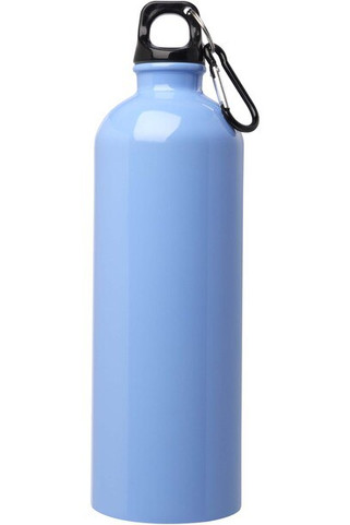 Bouteille deau Oregon de 750 ml simple paroi en acier recyclé certifié RCS avec mousqueton - EgotierPro 100861