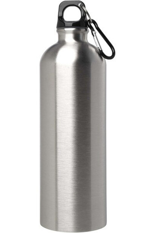 Bouteille deau Oregon de 750 ml simple paroi en acier recyclé certifié RCS avec mousqueton - EgotierPro 100861