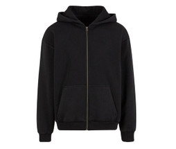 BUILD YOUR BRAND BY295 - Stonewash Kapuzenpulli mit schwerem Reißverschluss