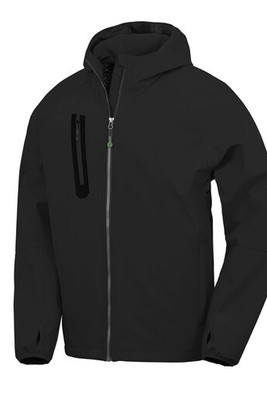 RESULT RS909X - Recycelte 3-lagen-softshellmit bedruckbarer kapuze