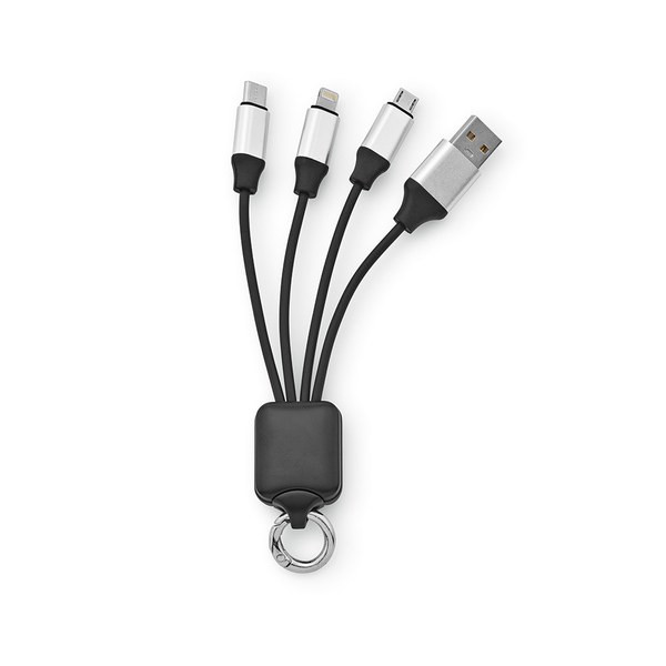 Aodaci ACB005 - Sagan 4-in1 Cable rTPR. Backlit logo and hanging loop