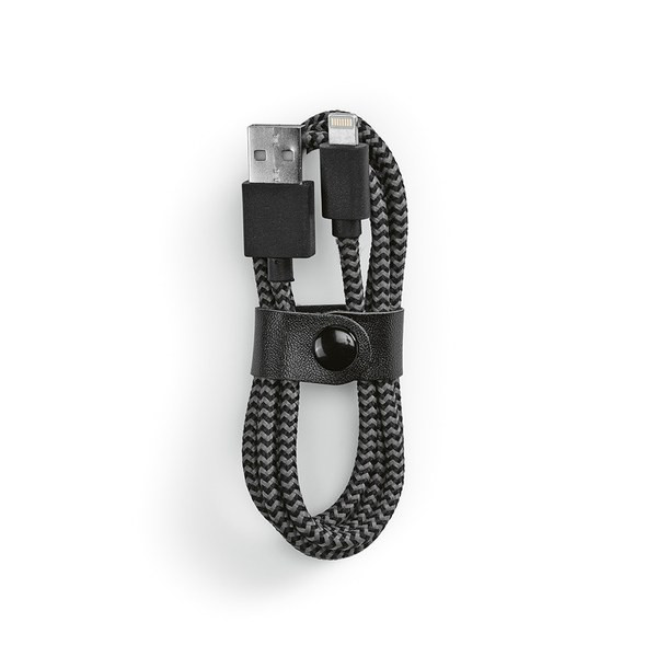 Aodaci ACB009 - Bernoulli Cable rPET. 1m USB-A to Lightning. Fast Charge