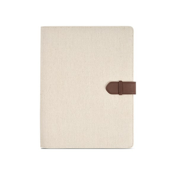 Aodaci AFD003 - Eliot A4 Folder rCotton. 64 FSC sheet notepad and rPU closure