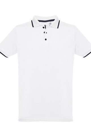 Polo en coton bicolore pour homme. Couleur blanche - Egotier 30136
