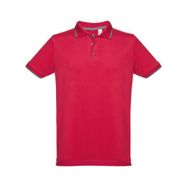 hi!dea 30137 - Polo da uomo in cotone bicolore
