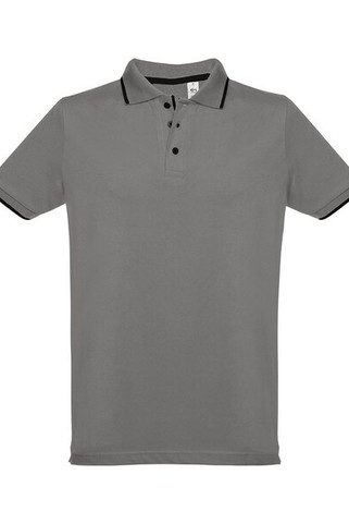 Mens Polo Shirt with contrast colour trim and buttons - Egotier 30137