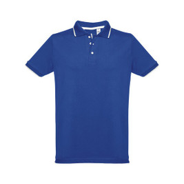hi!dea 30137 - Men's Polo Shirt with contrast colour trim and buttons