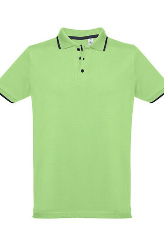 Mens Polo Shirt with contrast colour trim and buttons - Egotier 30137