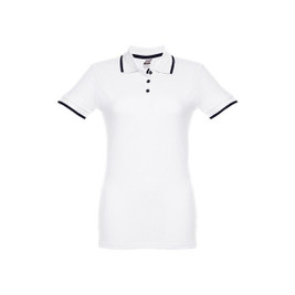 hi!dea 30138 - Women's Polo Shirt with contrast colour trim and buttons