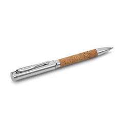 hi!dea 81401 - Kugelschreiber aus Kork und Metall mit Drehmechanik