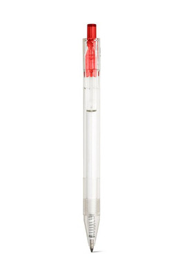 rPET ball pen pen with coloured button - Egotier 91794