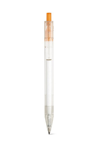 rPET ball pen pen with coloured button - Egotier 91794
