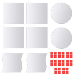 vidaXL 3051489 - Carreaux de miroir 16 pcs Multi-forme Verre