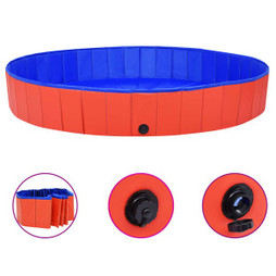 vidaXL 92600 - Piscine pliable pour chiens Rouge 200x30 cm PVC