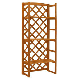 vidaXL 314834 - Garden Trellis Planter with Shelves 60x30x140 cm Solid Firwood