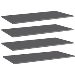 vidaXL 805312 - Panneaux bibliothèque 4 pcs brillant 80x20x1,5cm Aggloméré