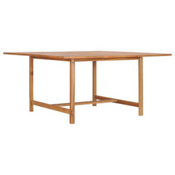 vidaXL 49008 - Table de jardin 150x150x76 cm Bois de teck solide