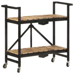vidaXL 321710 - Chariot de cuisine 87x36x81 cm Bois massif de manguier