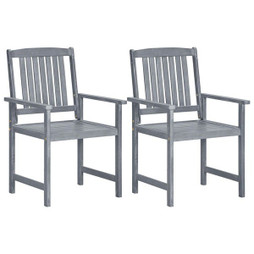 vidaXL 45944 - Chaises de jardin lot de 2 Bois solide dacacia