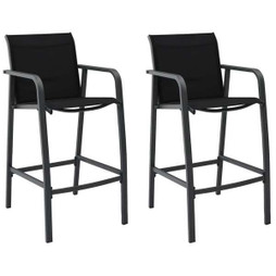 vidaXL 48116 - Chaises de bar de jardin lot de 2 Textilène