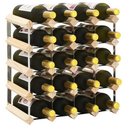 vidaXL 282469 - Casier à bouteilles pour 20 bouteilles Pinède solide