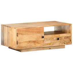 vidaXL 320467 - Table basse 90x50x35 cm Bois solide de manguier