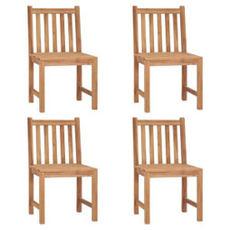 vidaXL 3073085 - Chaises de jardin lot de 4 Bois de teck solide