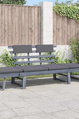 vidaXL 312119 - Banc de jardin avec coussins 2-en-1 190 cm Bois dacacia
