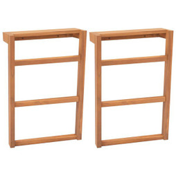 vidaXL 325278 - Porte-serviettes 2 pcs Bois de teck massif