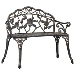 vidaXL 47859 - Banc de bistrot 100 cm Bronze Aluminium coulé