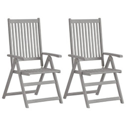 vidaXL 45938 - Chaises inclinables de jardin lot de 2 Bois solide acacia